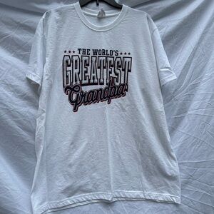 Target Brand Short Sleeve‎ T-shirt World's Greatest Grandpa White Size XL